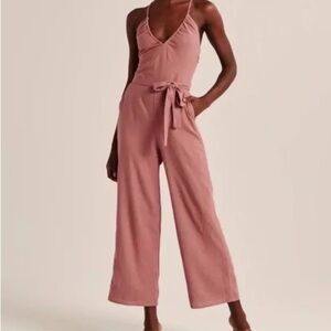 Abercrombie & Fitch Halter Cross-back Jumpsuit